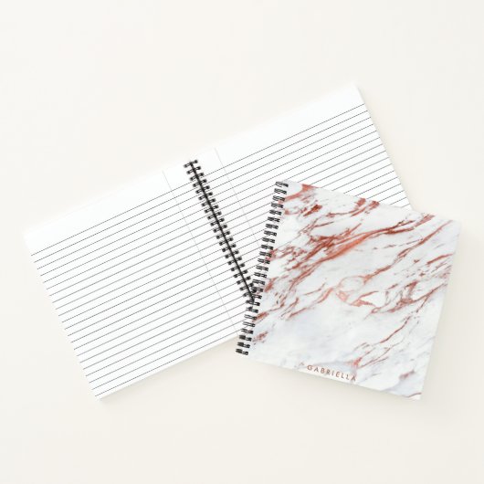 Carnet Marbre or rose (Intérieur)