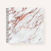 Carnet Marbre or rose (Devant)