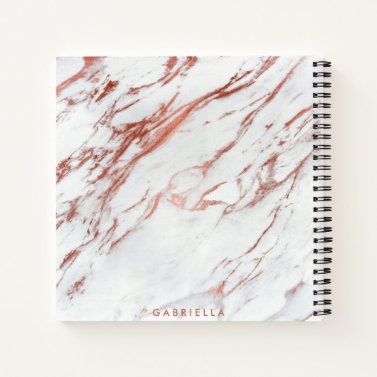 Carnet Marbre or rose (Dos)