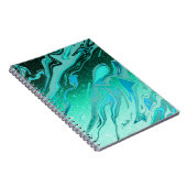Carnet Marbre parties scintillant turquoise (Côté Droit)