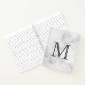 Carnet Marbre Personnalisé Élégant Monogramme et nom (Intérieur)