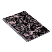 Carnet Marbre rose et noir (Côté Droit)