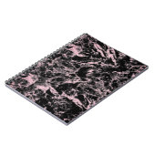 Carnet Marbre rose et noir (Côté gauche)