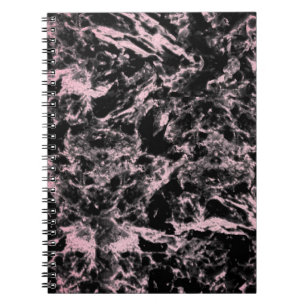 Carnet Marbre rose et noir