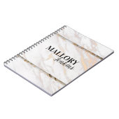 Carnet Marbre rose Iridescente (Côté gauche)