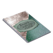 Carnet Marbre rose Minty Gratitude verte (Côté Droit)