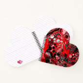 Carnet Marbre rouge, noir et blanc d'art fluvial (Intérieur)