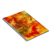 Carnet Marbre rouge, orange, or & jaune (Côté Droit)