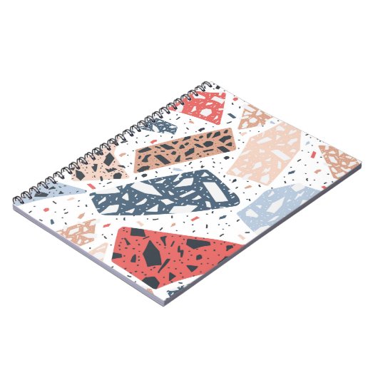 Carnet Marbre sol Terrazzo sans couture motif dessinée à (Côté gauche)