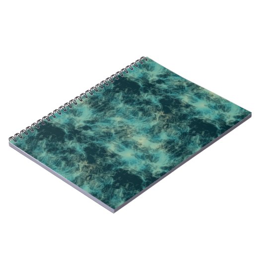 Carnet Marbre turquoise Abstrait (Côté gauche)