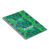 Carnet marbre vert Abstrait (Côté Droit)