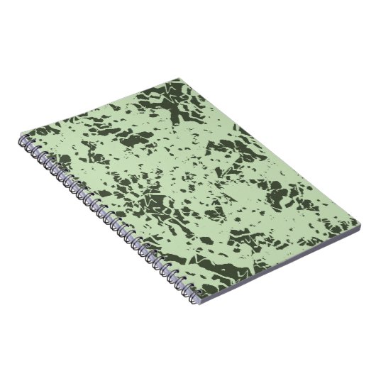 Carnet Marbre vert Abstrait avec éclaboussures de peintur (Côté Droit)