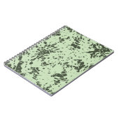 Carnet Marbre vert Abstrait avec éclaboussures de peintur (Côté gauche)