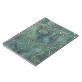 Carnet Marbre vert de Malachite Texture détaillée (Côté gauche)