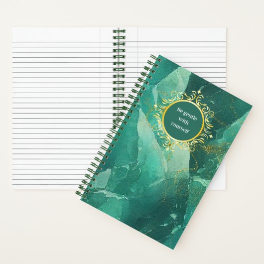 Carnet Marbre vert doré (À l'intérieur)