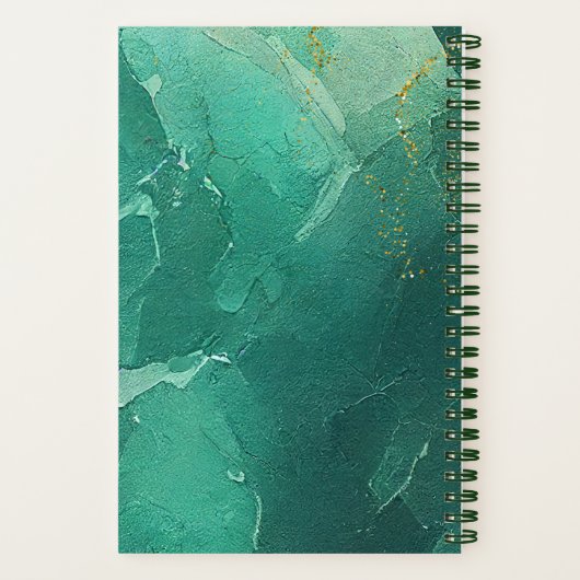 Carnet Marbre vert doré (Verso)