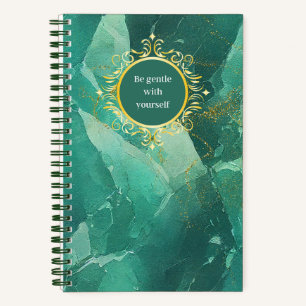 Carnet Marbre vert doré