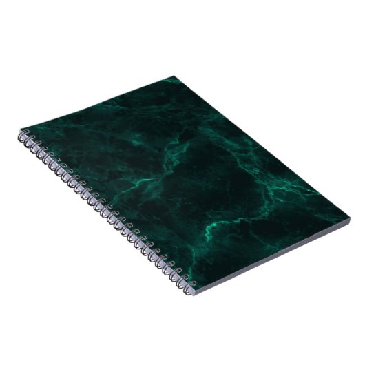 Carnet Marbre vert foncé, texture transparente. (Côté Droit)