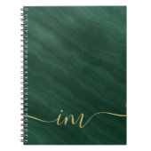 Carnet Marbre vert moderne Abstrait avec or - (Devant)