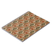 Carnet Marbre Vert Tanné Orange (Côté gauche)