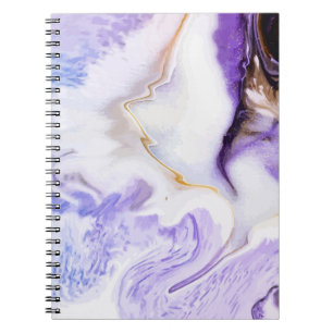 Carnet marbre violet Abstrait