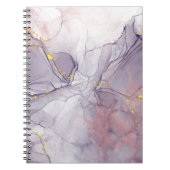 Carnet Marbre violet et or (Devant)