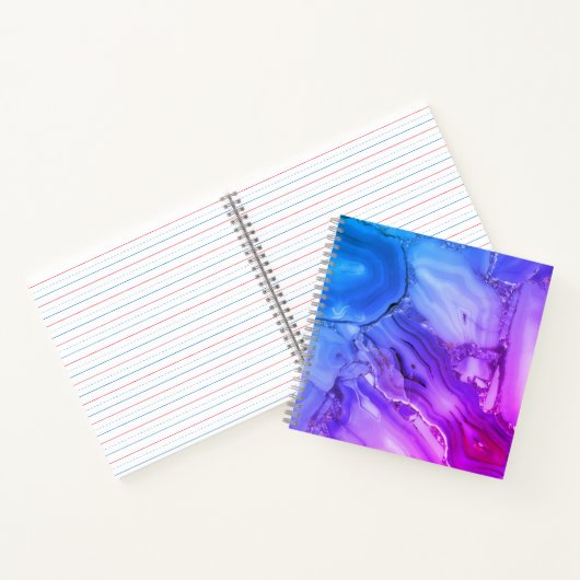 Carnet Marbre violet exotique (Intérieur)