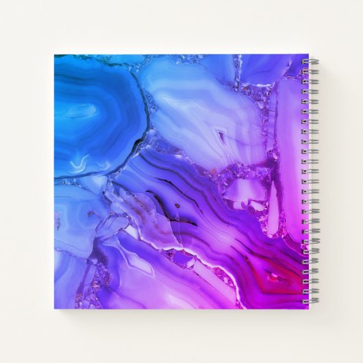Carnet Marbre violet exotique (Dos)