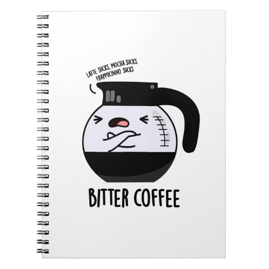 Carnet Marc Bitter Café Blague Théière Drôle (Devant)
