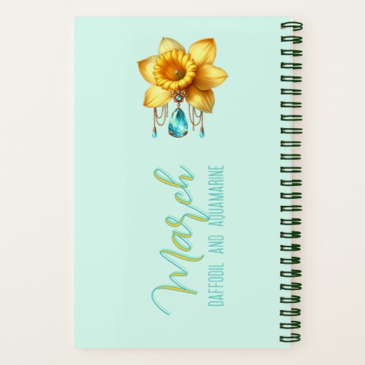 Carnet March Bloom Personalized Keepsake  (Verso)