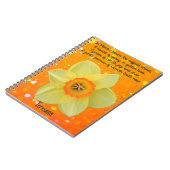 Carnet March Daffodil Birth Flower Spiral Notebook (Côté gauche)