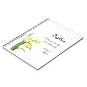 Carnet March Daffodil Personalized Birthday (Côté gauche)