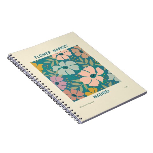 Carnet Marché aux fleurs Madrid Imprimer (Côté Droit)