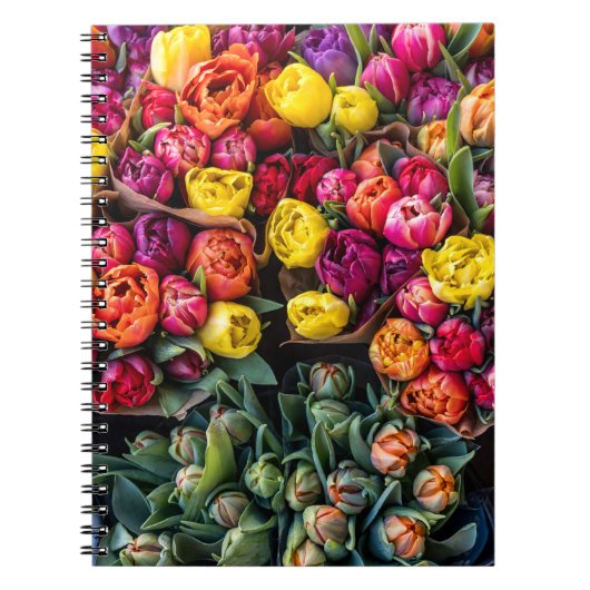 Carnet Marché de Fleurs Fraîches – Floral Vibrant (Devant)