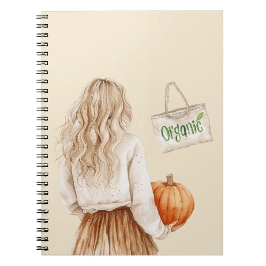 Carnet Marché de producteurs bio Fille Blonde (Devant)