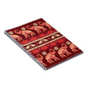 Carnet Marche des éléphants : Jouer Motif sans couture. (Côté Droit)