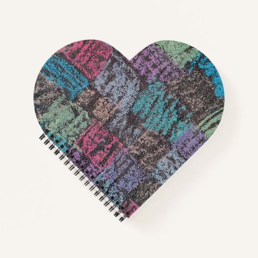 Carnet Marche sur le trottoir art en jaune blanc violet (Devant)