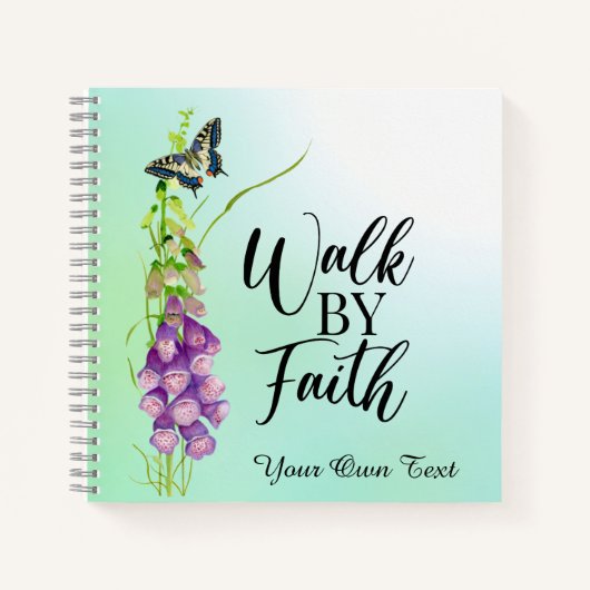 Carnet Marcher par la foi Bible Verse (Devant)