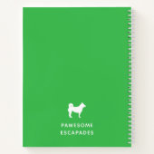 Carnet Marcheuse de chien et souris d'animal vert (Dos)