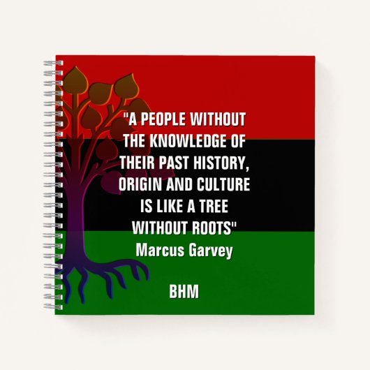 Carnet Marcus Garvey TREE SANS RACINE Monogramme (Devant)