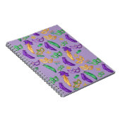 Carnet Mardi Gras coloré à motifs  (Côté Droit)