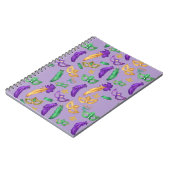 Carnet Mardi Gras coloré à motifs  (Côté gauche)