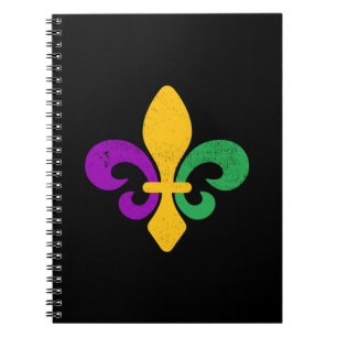 Carnet Mardi Gras Fleur De Lis