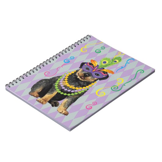 Carnet Mardi Gras Rottweiler (Côté gauche)