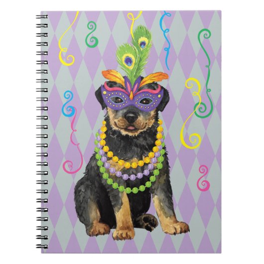 Carnet Mardi Gras Rottweiler (Devant)