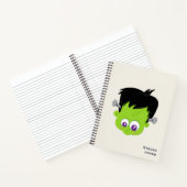 Carnet Mare Green Frankenstein Monster face Halloween (Intérieur)
