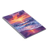 Carnet Marée Violette | Couché de Soleil Violet Peinture (Côté Droit)