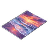 Carnet Marée Violette | Couché de Soleil Violet Peinture (Côté gauche)