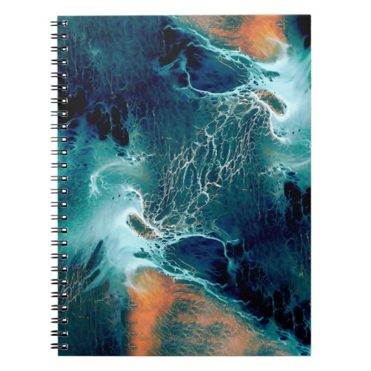 Carnet Marées émeraude en mouvement (Devant)
