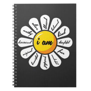 Carnet Marguerite - affirmation de positif de fleur